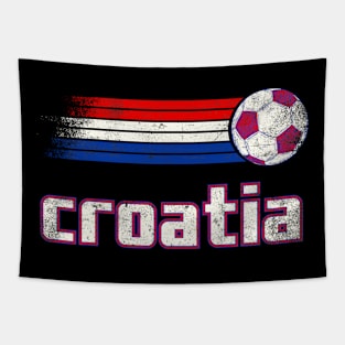 Croatia Soccer Retro Vintage Tapestry