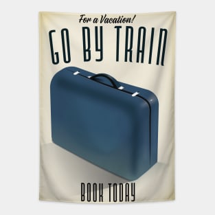 For a Vacation! Go By train Art deco travel poster Tapestry