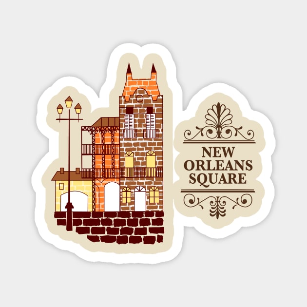 New Orleans Square Magnet by passport2dreams