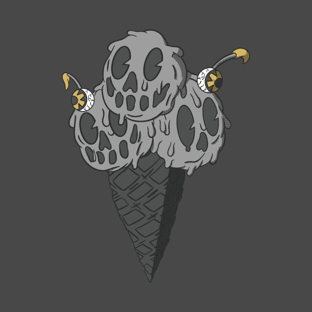 Old School Ice Scream (Gray) by GoldenHorror