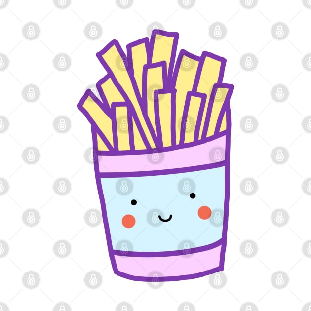 Kawaii French Fries (Pastel) by designminds1