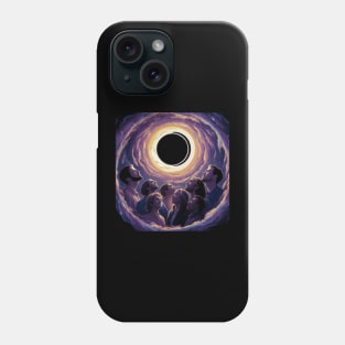 Art Solar Eclipse 2024 Totality April 8 Men Phone Case