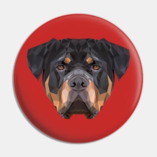 Rottweiler Low Poly Art Pin