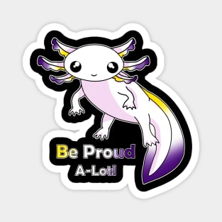 Non-Binary Pride Axolotl Magnet