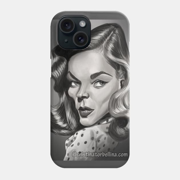 Lauren Bacall Phone Case by cristinatorbellina