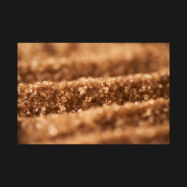 Brown cane sugar closeup by naturalis