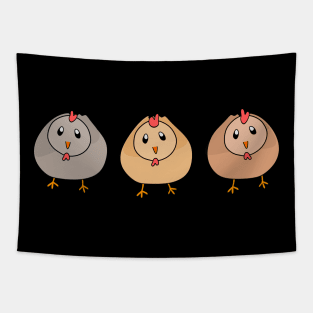 3 cute chickens Tapestry