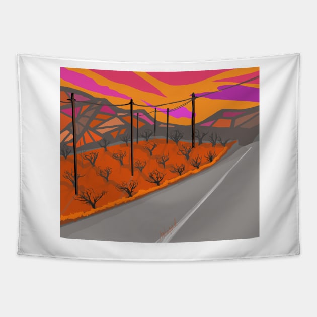 Telegraph road Tapestry by Stufnthat