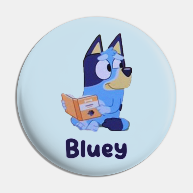 Bluey read a book - Bluey - Pin | TeePublic