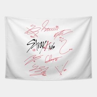 Design with the autographs of the stray kids group Tapestry