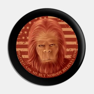 Bigfoot American Flag Pin