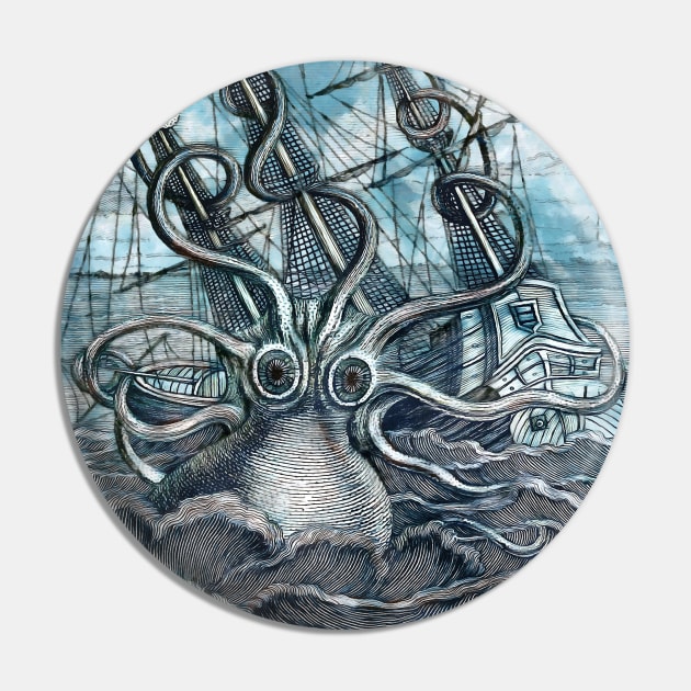 Sea Monster Pin by CatyArte