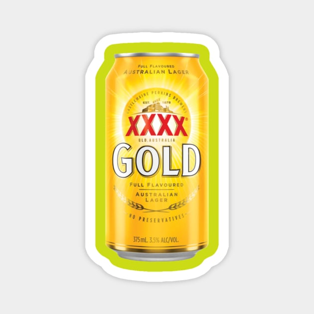 Gold Stubby Logo Beer Magnet by langkas