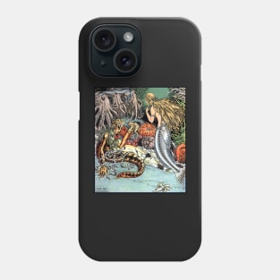 The Little Mermaid and the Sea Hag - Ivan Bilibin Phone Case