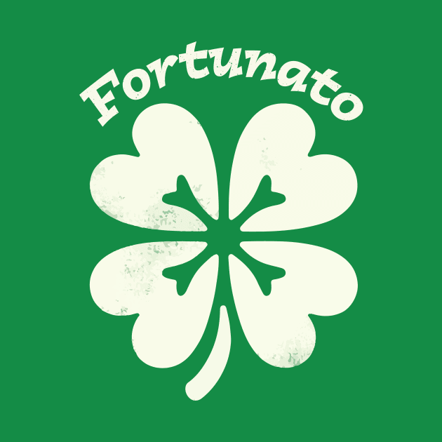 Fortunato Emblem - Distressed Four-Leaf Graphic Design by star trek fanart and more