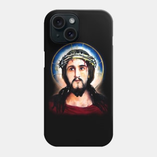 Son of God Jesus Christ, with a crown of thorns on his head Phone Case