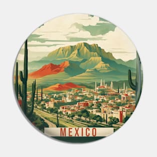 Linares Nuevo Leon Mexico Vintage Tourism Travel Pin