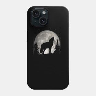 Howling Wolf wild animal in the forest Phone Case