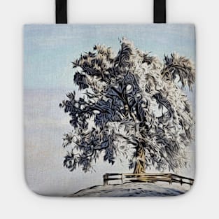 Tree winter landscape / Maléa is looking for the goblin - children's book WolfArt Tote