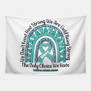 Ectodermal Dysphasia Awareness - rainbow leopard ribbon strong Tapestry