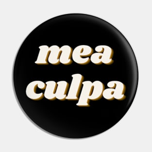 mea culpa Pin