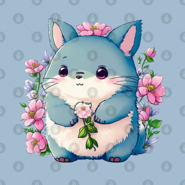 Cute Grey Forest Spirit by Selene’s Designs