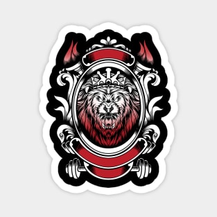 Lion king white red Magnet