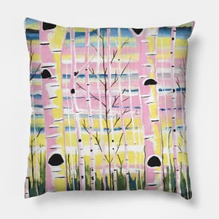 Birch Trees Sunsetbirch trees Pillow