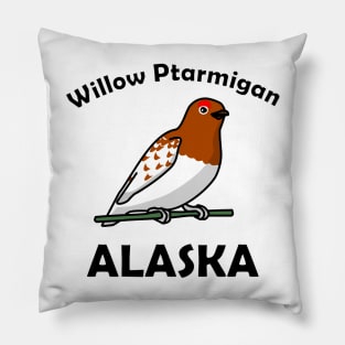 Willow Ptarmigan, State Bird of Alaska Pillow