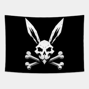 Jolly Roger Pirateflag Bunny Skull Crossbones Tapestry