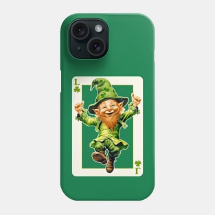 Leprechaun Shamrock Card St Paddys Day Festival Phone Case