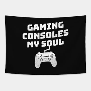 Gaming Consoles My Soul Pun Quote Funny Tapestry