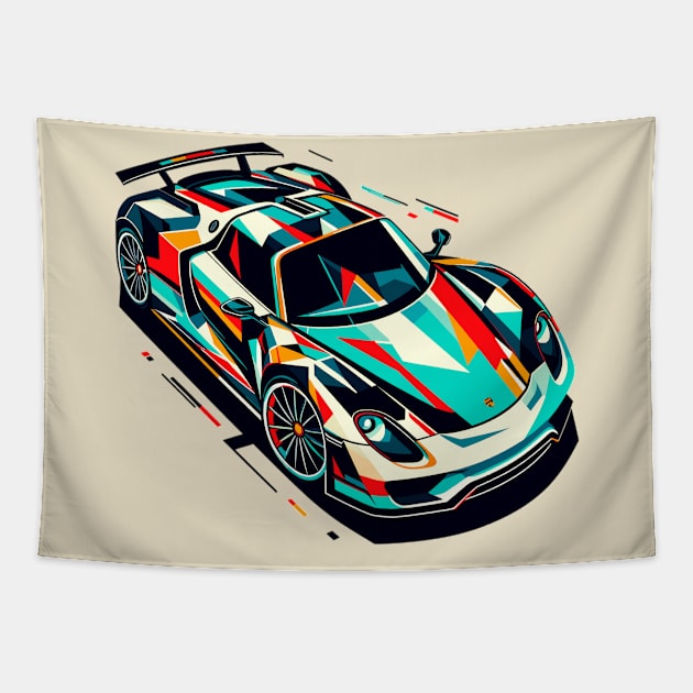 Porsche 918 Spyder Tapestry by Vehicles-Art