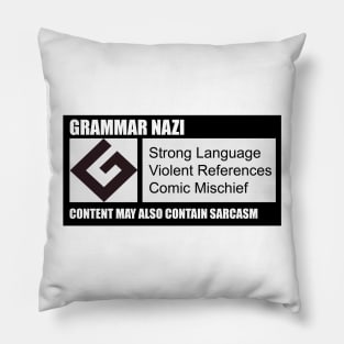 Grammar Nazi Label Pillow