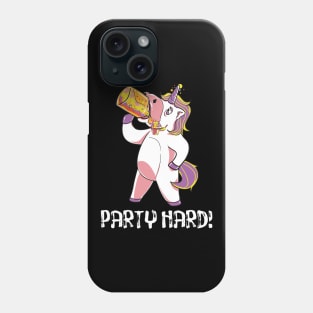 Funny drinking unicorn graphic - perfect gift Phone Case