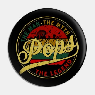 Pops The Man The Myth The Legend Gift Pin