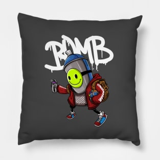 graffiti bombing Pillow