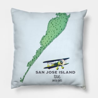 San José Island Texas USA Pillow