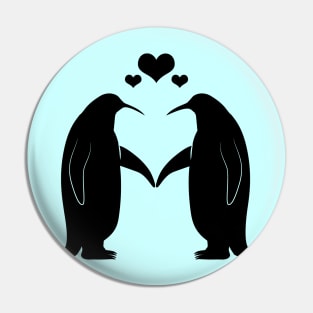 Penguins in Love Pin