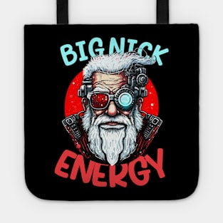 Big Nick Energy Funny Men Santa Ugly Christmas Tote