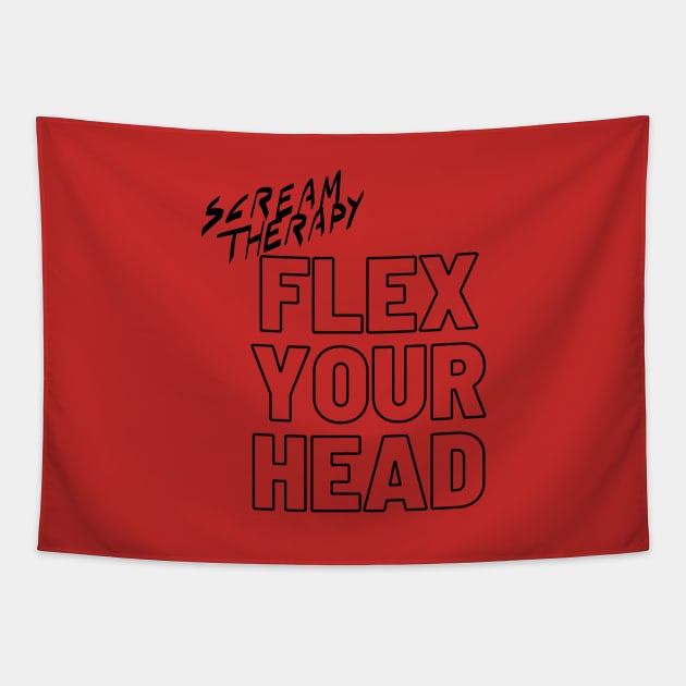 Scream Therapy Flex Your Head podcast design Tapestry by Scream Therapy