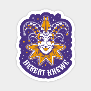 Hebert Krewe Colorful Mardi Gras Magnet