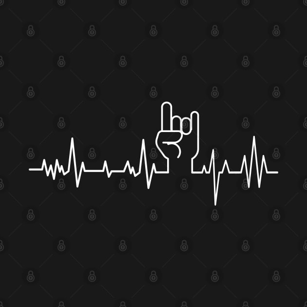 Heartbeat line ASL Sign Language I Love You by ArtisticRaccoon