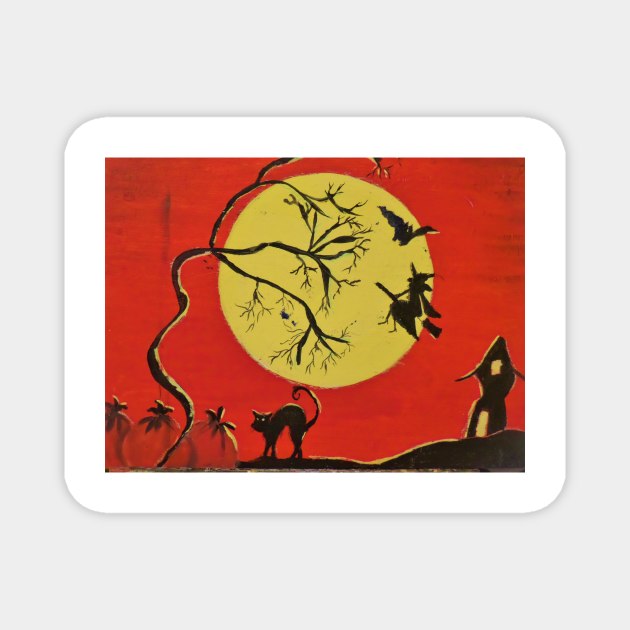 Halloween Treat Magnet by Allison Prior Art