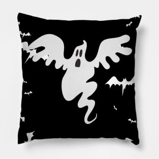"Happy Halloween" Wiggly Ghost Pillow