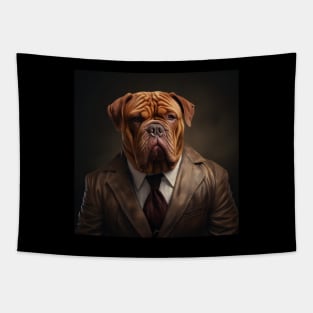 Dogues de Bordeaux Dog in Suit Tapestry