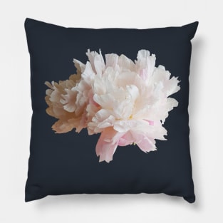 Pink Peony Flower Photo Cutout Pillow