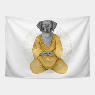 meditating dog 1 Tapestry