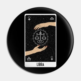 Libra Astrology Tarot Card Pin