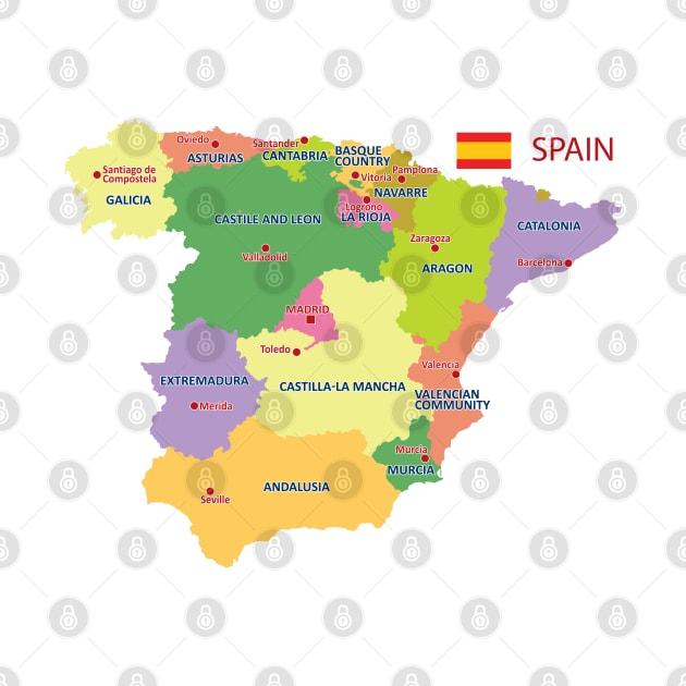 Administrative map of Spain by AliJun